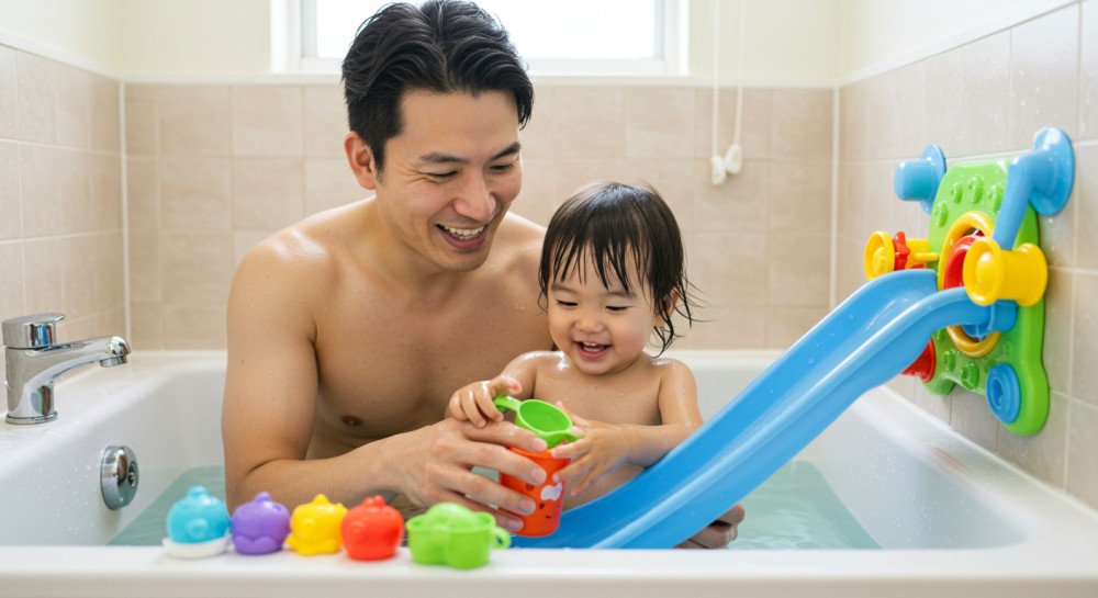 2〜4歳にぴったり！発達をうながすお風呂あそびグッズの選び方のサムネイル画像
