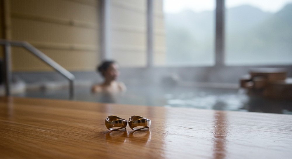 ピアスは外せる？そのまま温泉・サウナに入るときの素材別リスクと安全対策まとめ のサムネイル画像