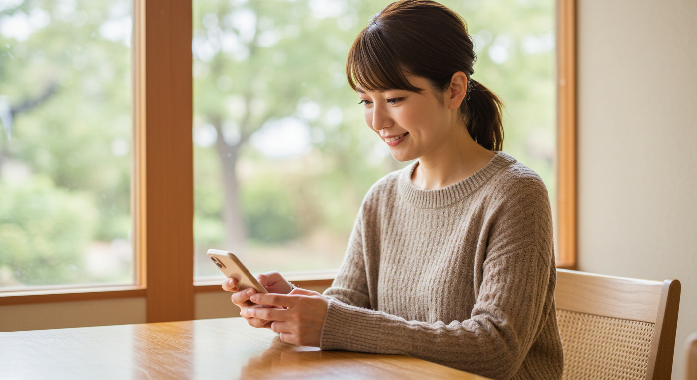 予約可能な施設を探している女性