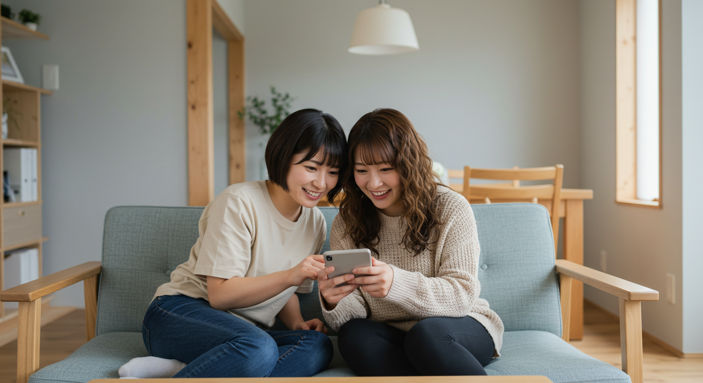 YUASOBIでタグ検索するスマホ画面