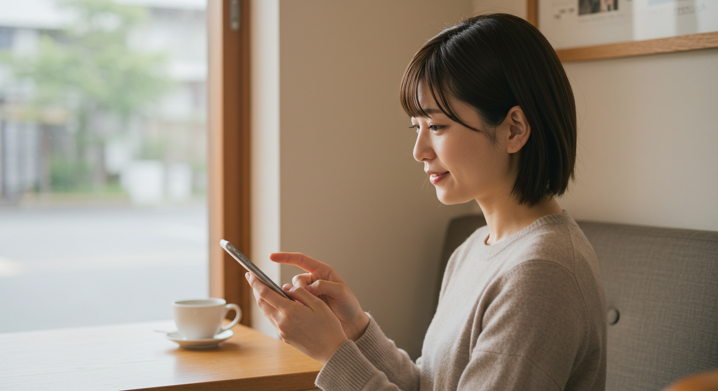 スマホで家族風呂を探している様子の画面イメージ